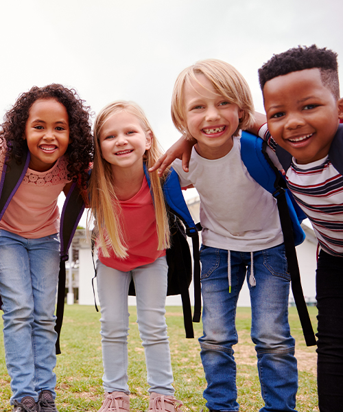 group of children at school